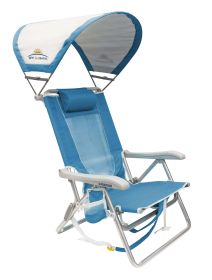 Outdoor SunShade Backpack Beach Chair, Saybrook Blue, Adult