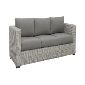 Blakley Outdoor Sofa with Half Round Wicker