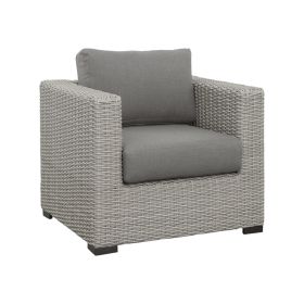 Blakley outdoor Lounge Chair with Half-Round Wicker