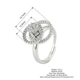 Fashion double circle round rotary female ring lucky stress relief double ring