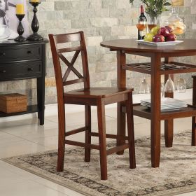 Tartys Counter Height Chair (Set-2) in Cherry 72537