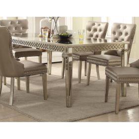 Kacela Dining Table in Mirror &amp; Champagne 72155