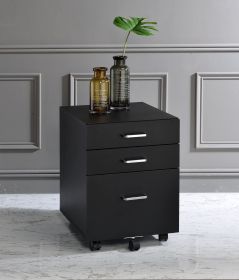 Tennos Cabinet; Black & Chrome Finish 93199
