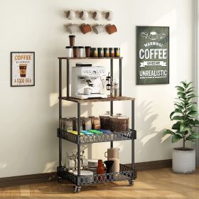 4-storey kitchen bread rack; vertical microwave oven rack; kitchen storage rack with wheels; suitable for kitchens and restaurants