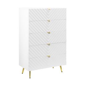 Gaines Chest; White High Gloss Finish BD01038