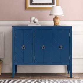U-style Accent Storage Cabinet Wooden Cabinet with Adjustable Shelf; Antique Gray; Entryway; Living Room; Bedroom