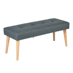 Modern Bench Ottoman; Upholstered Stools End of Bed Bench; GREEN