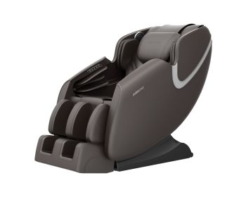 BOSSCARE Massage Chair Recliner with Zero Gravity; Full Body Airbag Massage Chair with Bluetooth Speaker; Foot Roller Brown