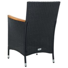Patio Dining Chairs 4 pcs Poly Rattan