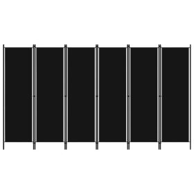 6-Panel Room Divider Black 118.1"x70.9"