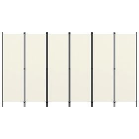 6-Panel Room Divider Cream White 118.1"x70.9"
