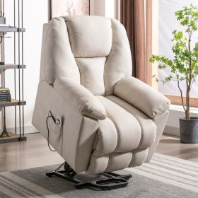 Power Lift Chair with Adjustable Massage Function; Recliner Chair with Heating System for Living Room
