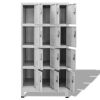Locker Cabinet with 12 Compartments 35.4"x17.7"x70.9"