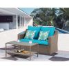 Patio Conversation Furniture Sets 1piece double sofa and 1piece rectangle coffee table