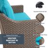 Patio Conversation Furniture Sets 1piece double sofa and 1piece rectangle coffee table