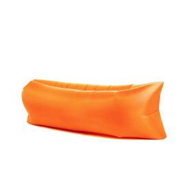 Inflatable Lounger, Portable,Waterproof For Backyard Lakeside Beach Traveling Camping Picnics & Music Festivals Camping, Lazy Inflatable Sofa (Color: Tangerine)