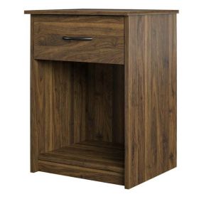 Classic Nightstand with Drawer, Black Oak (Actual Color: Walnut)