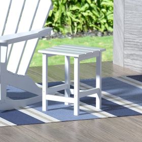 Garden Square Plastic Adirondack Outdoor Side Table (Actual Color: White)