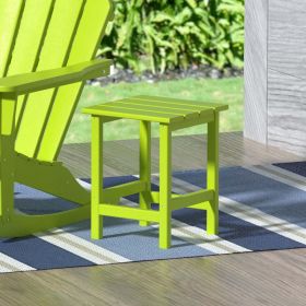 Garden Square Plastic Adirondack Outdoor Side Table (Actual Color: Lime)
