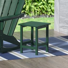 Garden Square Plastic Adirondack Outdoor Side Table (Actual Color: Green)
