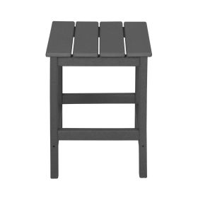 Garden Square Plastic Adirondack Outdoor Side Table (Actual Color: Grey)