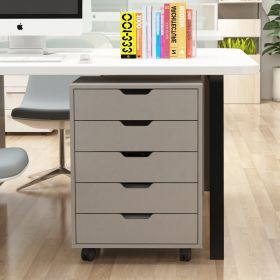 Office pulley movable file cabinet Wooden drawer cabinet Office storage cabinet Low cabinet (Color: as Pic)