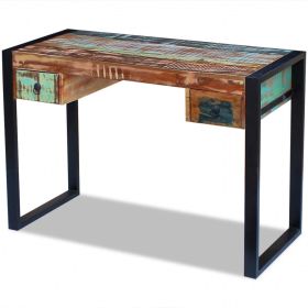 Desk Solid Reclaimed Wood (Color: Brown)