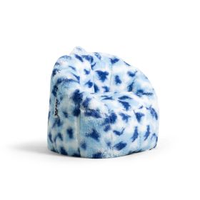 Big Joe Milano Bean Bag Chair, Plushie, 2.5ft, Leopard Tie Dye (Color: Indigo Tie Dye)