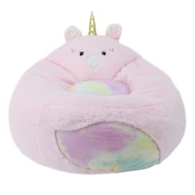 Soft Plush Unicorn Bean Bag Chair, Kids, 2.25 ft, Pink (Color: Pink)